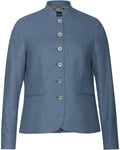 Luis Steindl Tweed stand-up collar jacket (Blue)