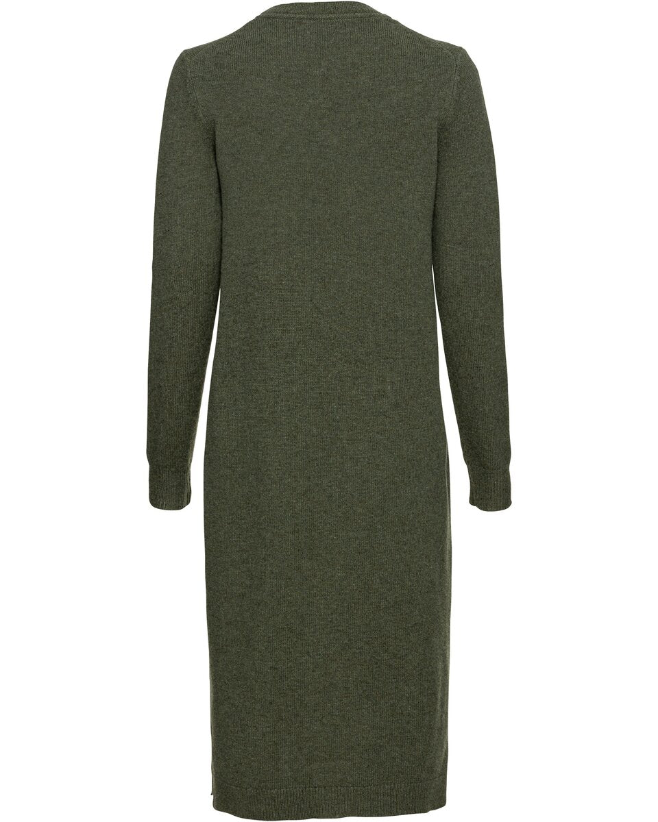 Highmoor Knitted dress with round neck (Green)