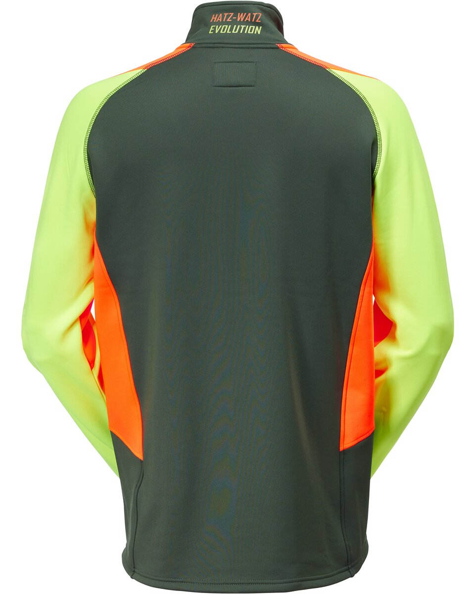 Parforce Powerstretch fleece jacket Hatz-Watz (Olive/signal orange/signal yellow)