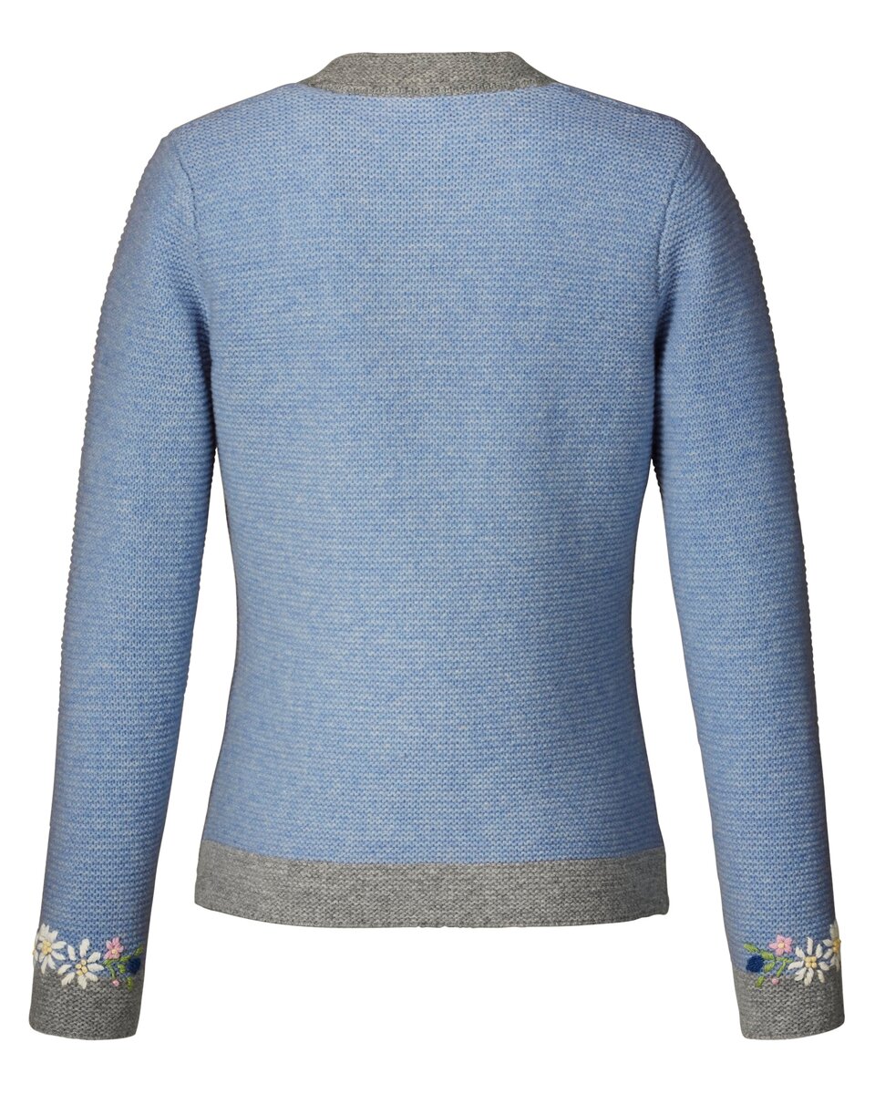 Luis Steindl Left cardigan with flowers (Bleu/Gray)