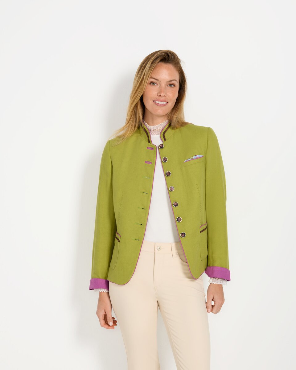 Reitmayer Stand-up collar jacket with contrast (Green)