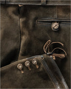 Luis Steindl Knee-length leather trousers (Brown)