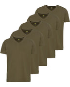 Wald & Forst T-shirts 5-pack (Round neck, olive)