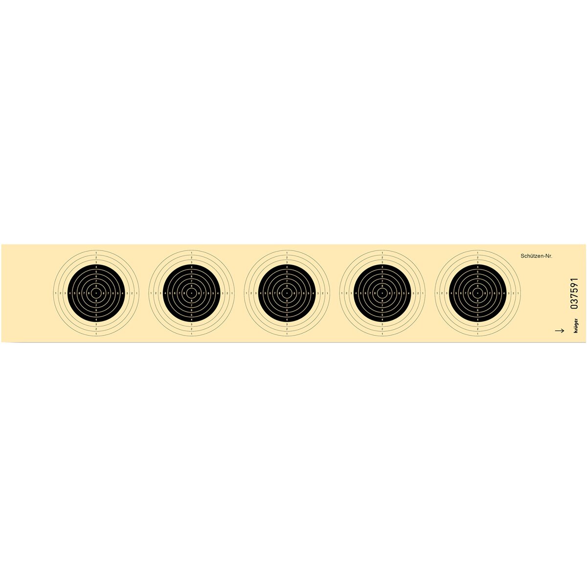 Krüger Druck + Verlag Target Strips Air Rifle 5 Pictures – 1,000 Pieces