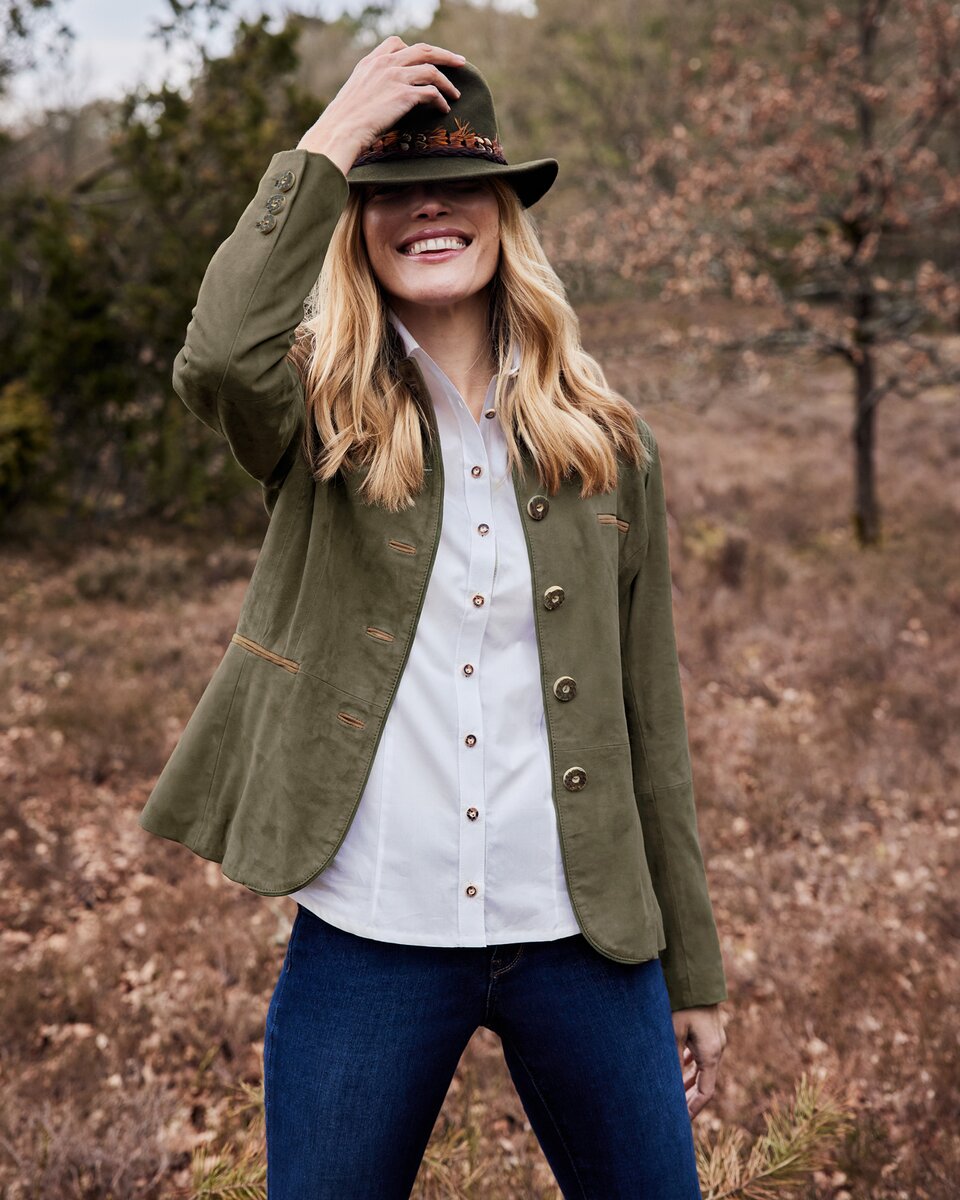 Luis Steindl Leather jacket (Green/beige)