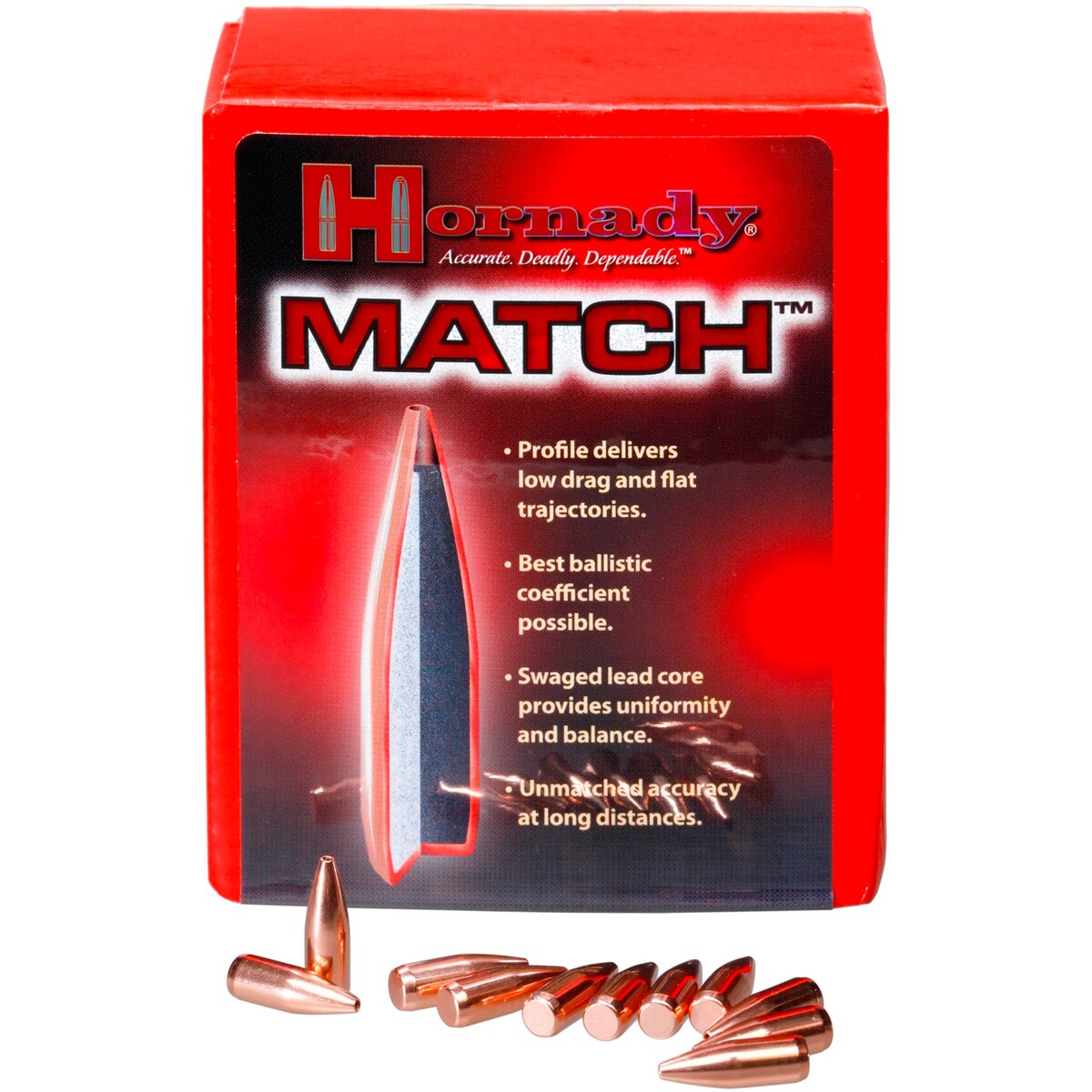 Hornady Bullets .224 4.4g/68grs. BTHP Match (100 rounds) — Pack of 100 pcs