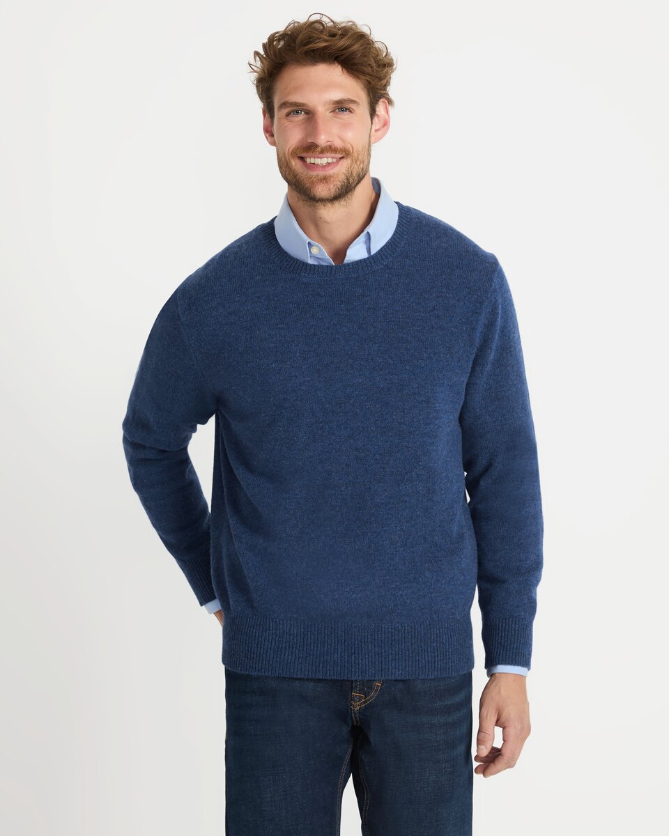 Highmoor Round neck sweater (Blue melange)