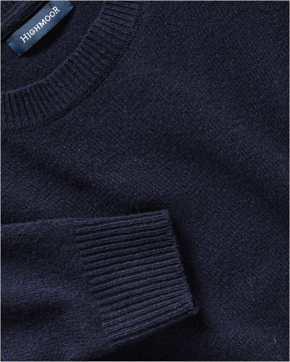 Highmoor Knitted dress with round neck (Blue)