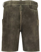 Luis Steindl Short leather pants with belt (Olive)
