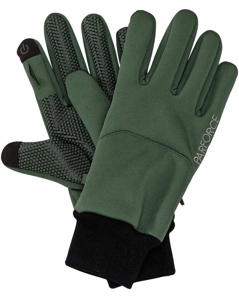 Parforce Softshell hunting glove Touch & Shoot (Olive)