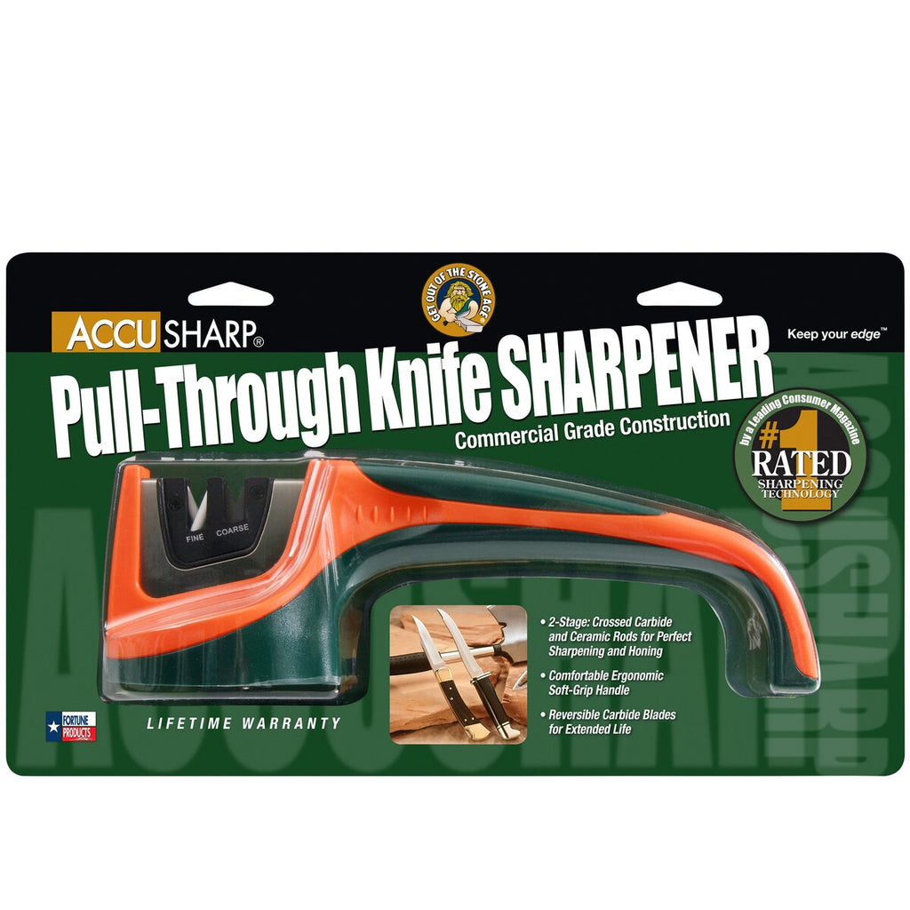 Accusharp Knife sharpener pull-through (Orange/Green)