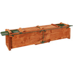 Two-door wooden box latch (Dimensions (LxWxH) 120x25x25 cm, weight 15 kg)
