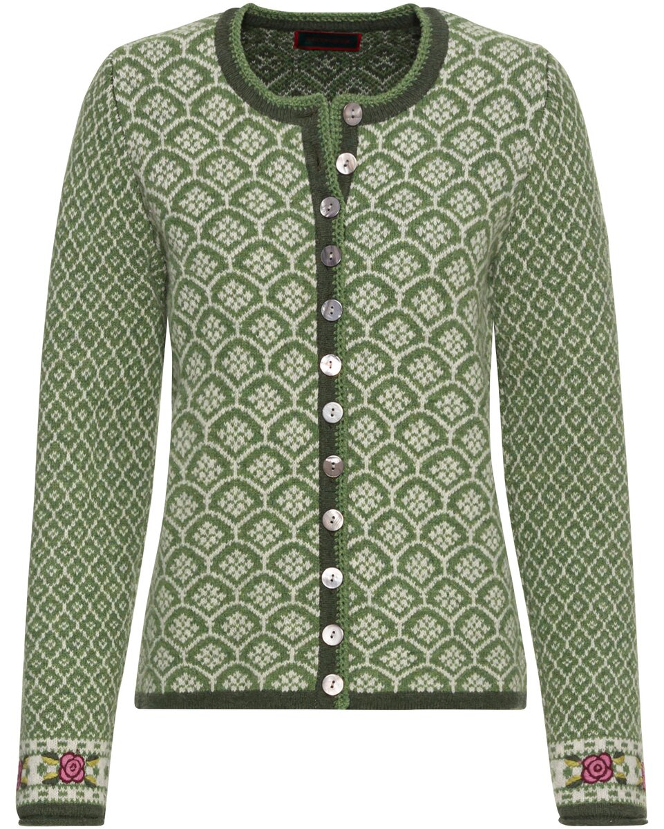 Reitmayer Jacquard cardigan (Green)