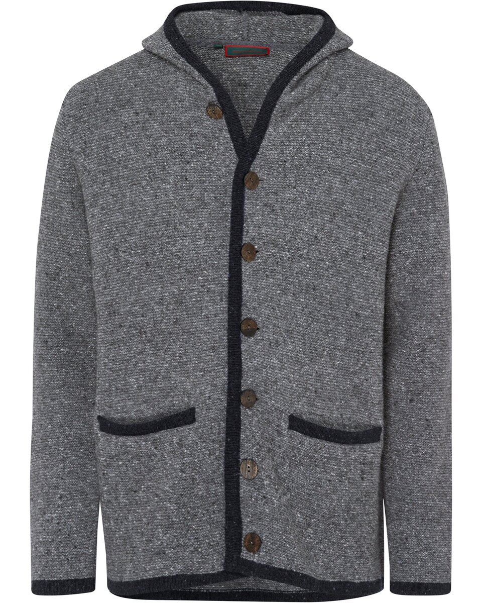 Reitmayer Cardigan with hood (Grey melange)