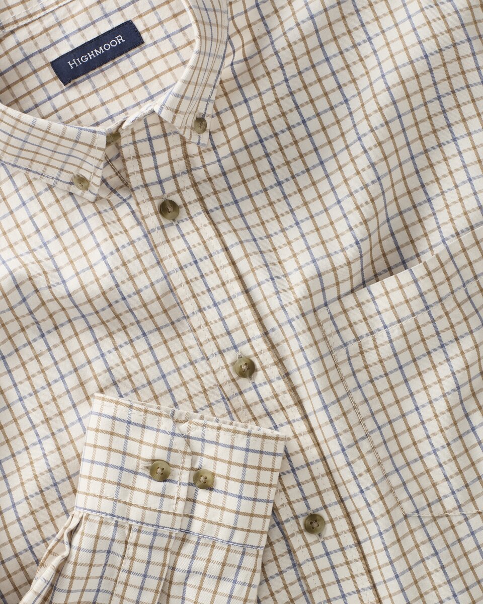 Highmoor Tattersall shirt (Ecru/Blue/Red/Green)