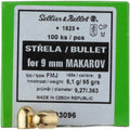 Sellier & Bellot Bullets .363 6.2g/95grs. Vlm (Caliber .363 (9 mm Mak)) — Pack of 100 pcs