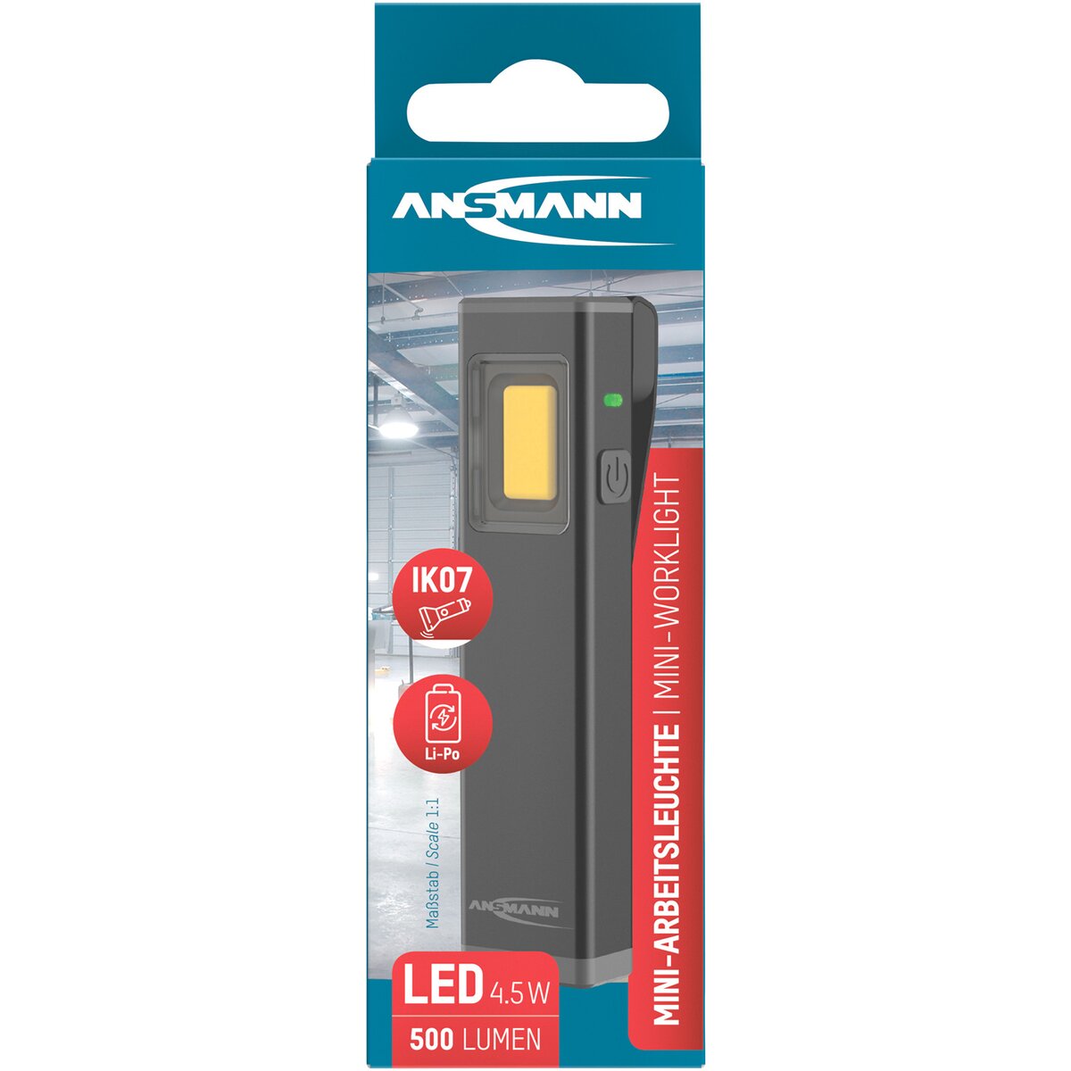 Ansmann Set - FL1100R spotlight & mini booster