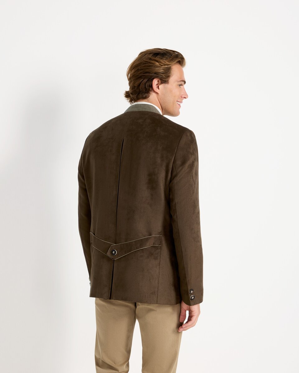 Luis Steindl Jacket with suede look (Brown)