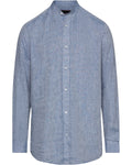 Reitmayer Linen shirt with stand-up collar (Blue)