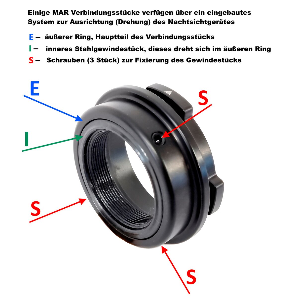 Rusan MAR Connector MCR connector (Thread M40Px0.75 for Hoghunter)