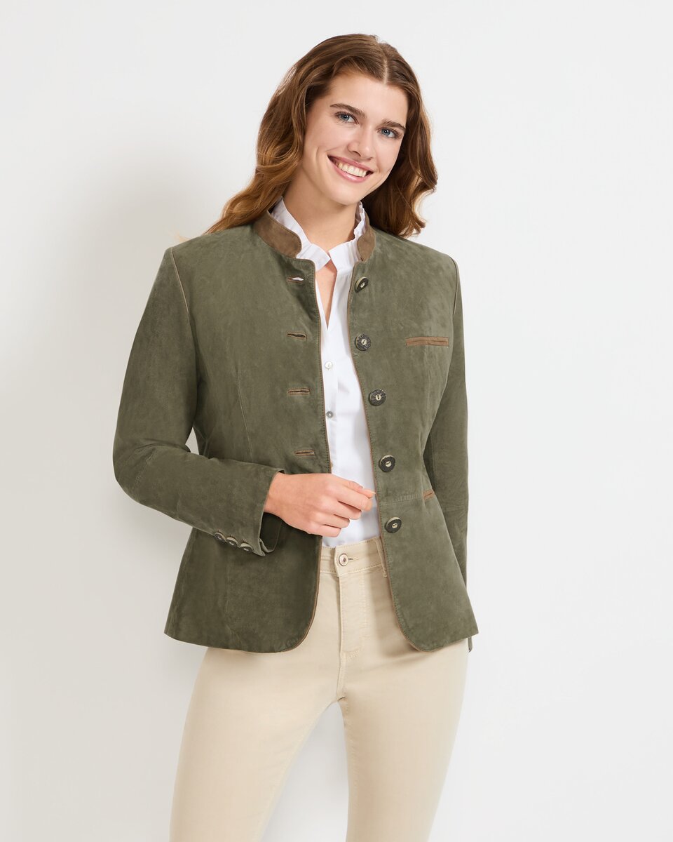Luis Steindl Leather jacket (Green/beige)