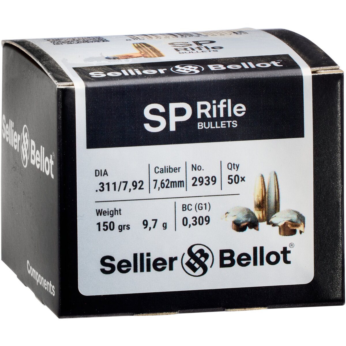 Sellier & Bellot Bullets .311 Tlm 9.7g/150grs. (Kaliber .311 (.303 Brit.)) — Pack of 50 pcs