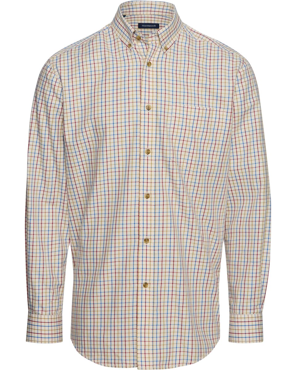 Highmoor Tattersall shirt (Ecru/Beige/Blue/Red)