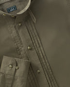 Luis Steindl Traditional shirt with tucks (Olive)