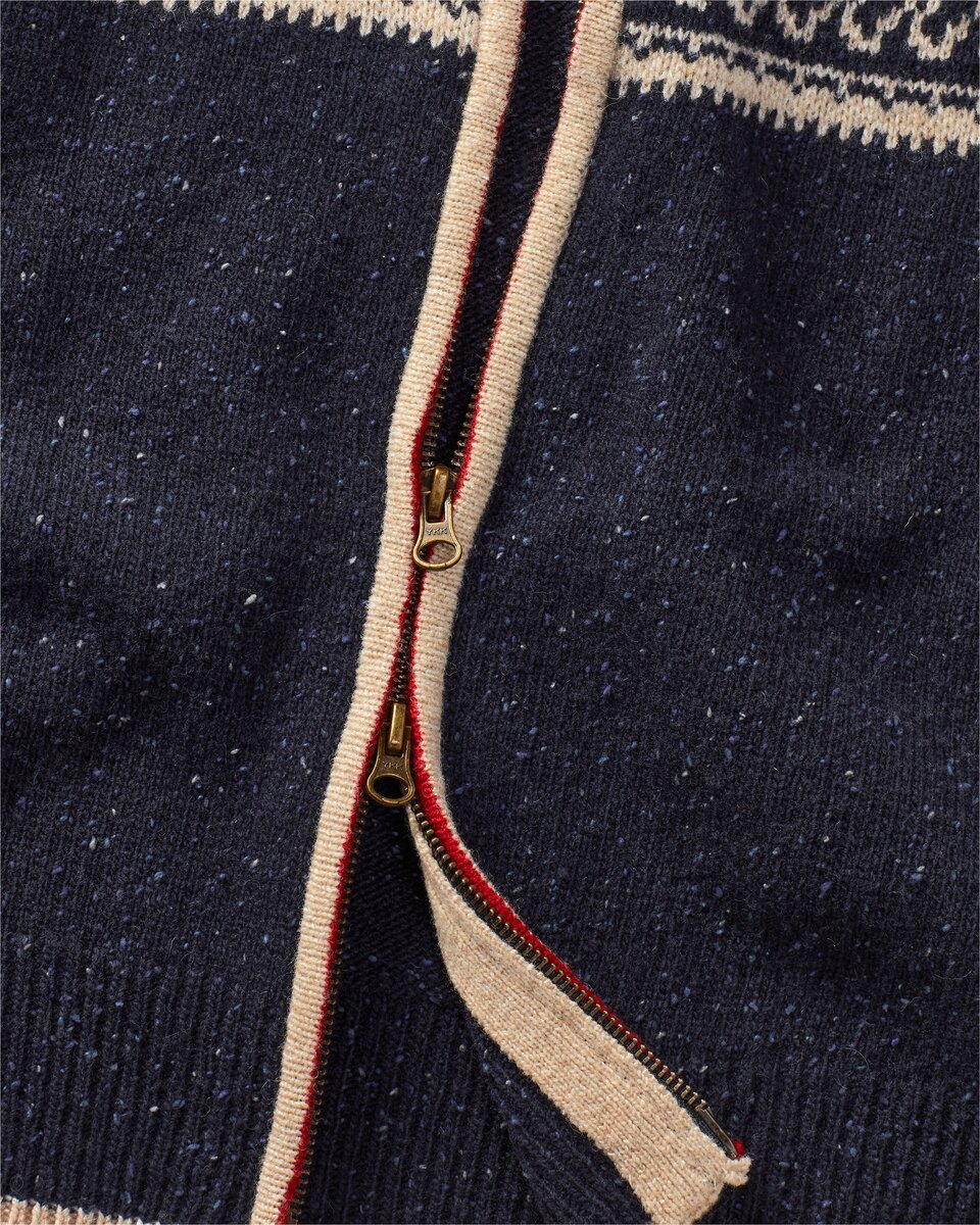Reitmayer Jacquard zip cardigan (Blue)