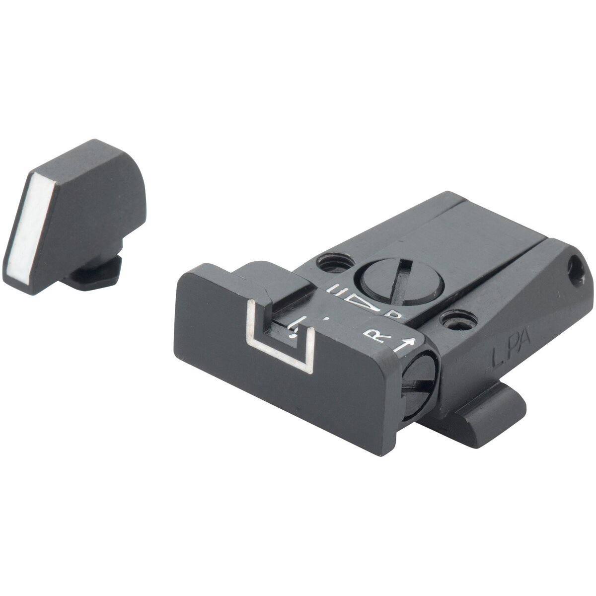 LPA Sights SPR sight set for Glock 17-48 and Walther PDP (White-O)