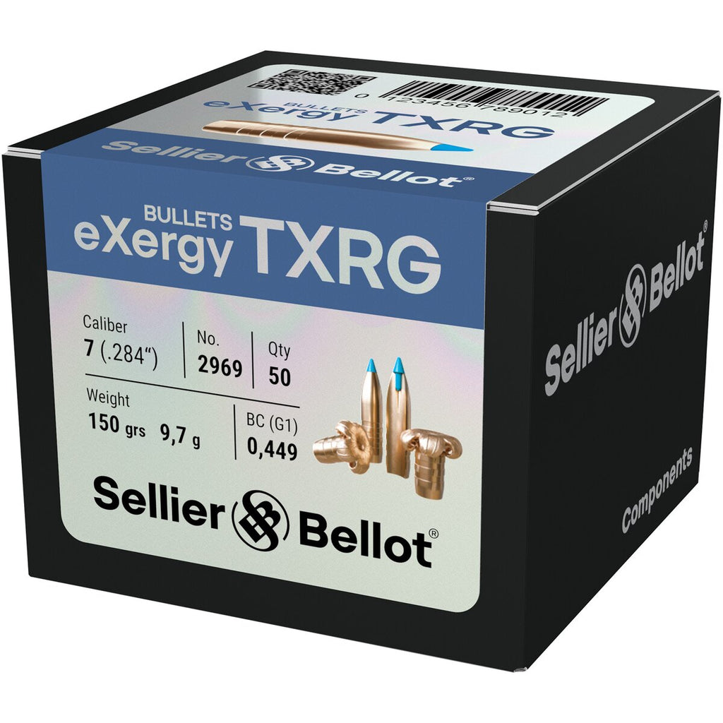 Sellier & Bellot Bullets .284 TXRG Blue 9.7g/150grs. (Kaliber .284) — Pack of 50 pcs