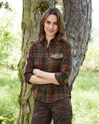 Parforce Women's hunting blouse Scandi (Olive/red checkered)