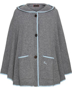 Reitmayer Poncho with hood (Grey/Blue)