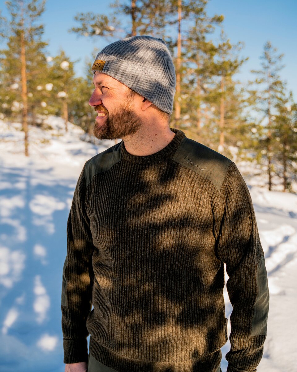 Pinewood Round neck sweater Lapland Rough (Moss Green)