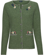 Luis Steindl Left-left cardigan with floral embroidery (Green)