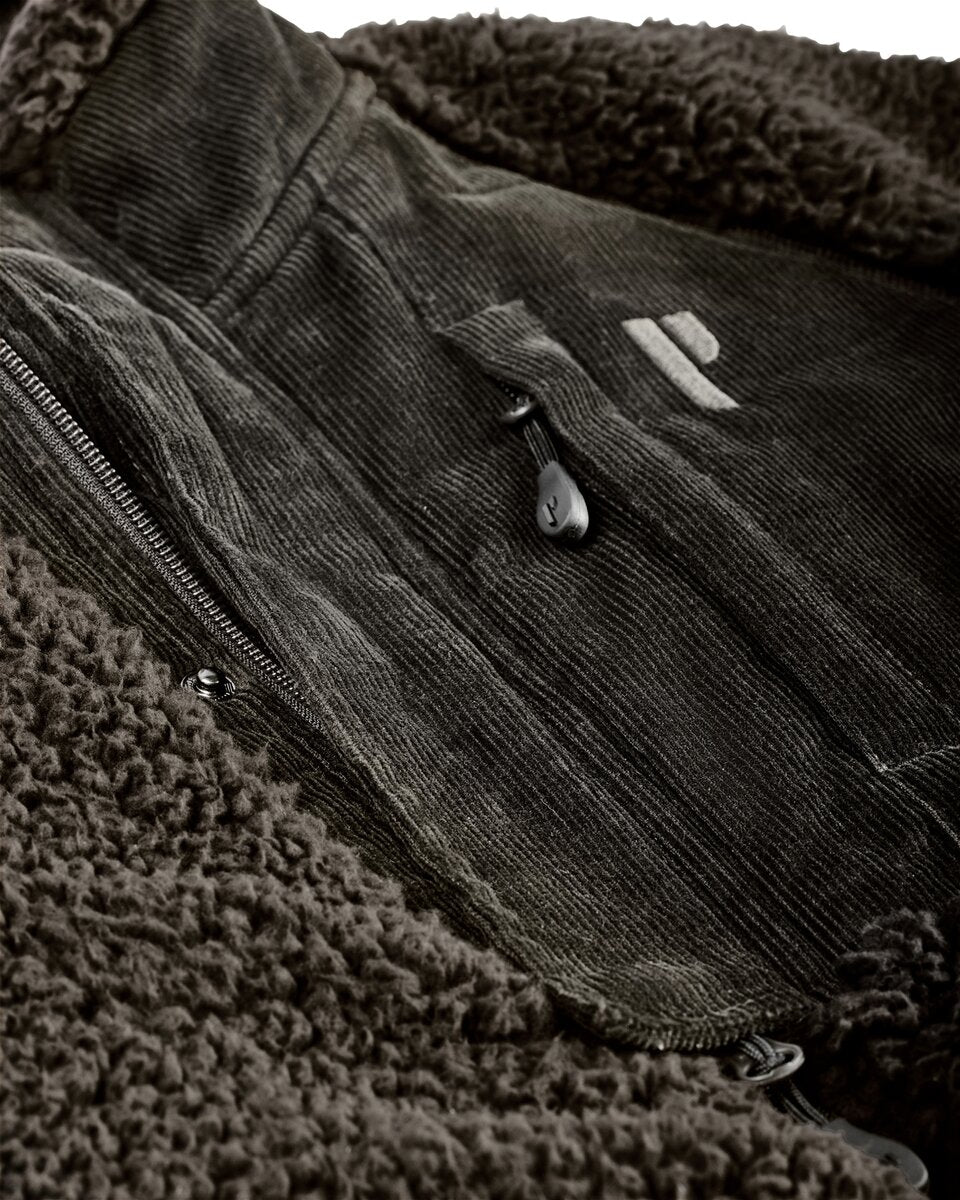 Parforce Pile fleece jacket corduroy (Olive brown)