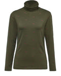 Parforce Women's turtleneck shirt Pheasant (Olive/Bordeaux Pheasant)