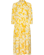 Reitmayer Floral dress with stand-up collar (White/Pink)