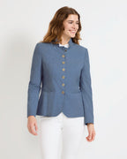Luis Steindl Stand-up collar jacket (Blue melange)