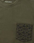 Parforce T-Shirt Breast Pocket Forest Animals (Olive/Black)