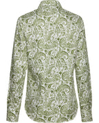 Luis Steindl Paisley blouse with flowers (White/Green)