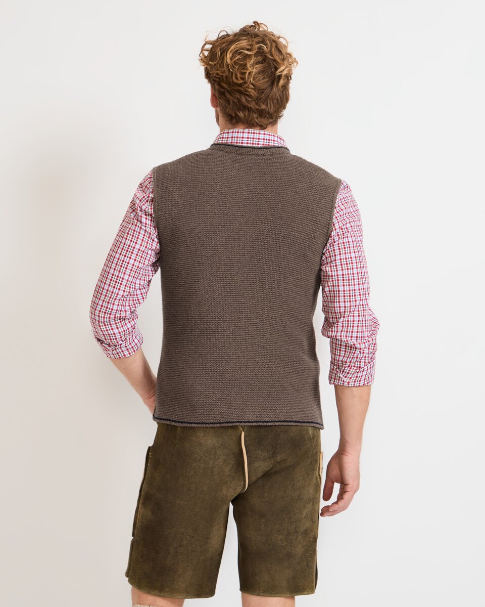 Luis Steindl Left-left knitted vest (Brown)