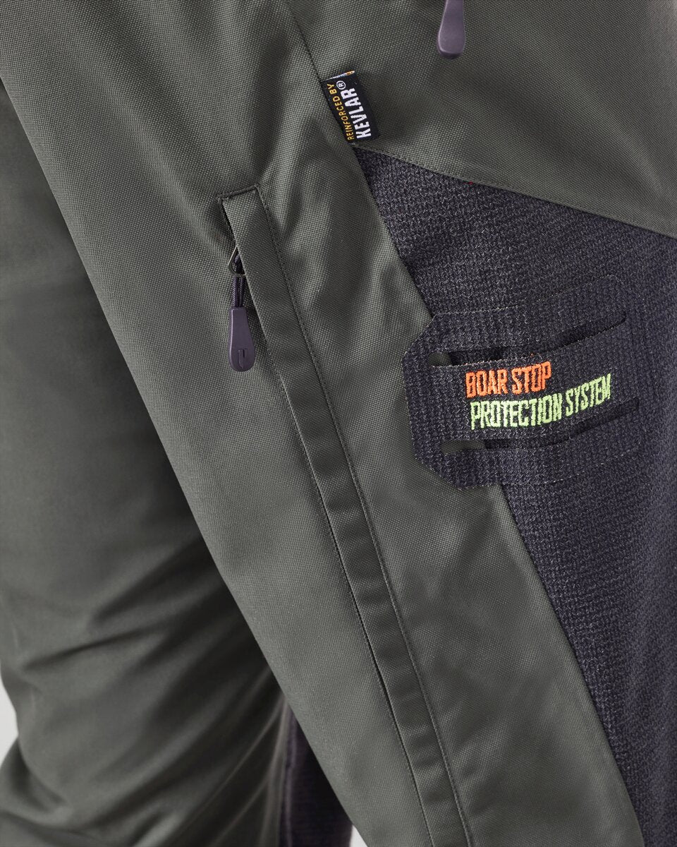 Parforce Hatz-Watz Waterproof boar protection trousers (Olive/signal orange)