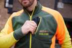 Parforce Powerstretch fleece jacket Hatz-Watz (Olive/signal orange/signal yellow)