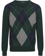 Highmoor Argyle sweater (Navy/Green)
