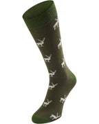 Parforce Socks with deer motif (Brown/olive)