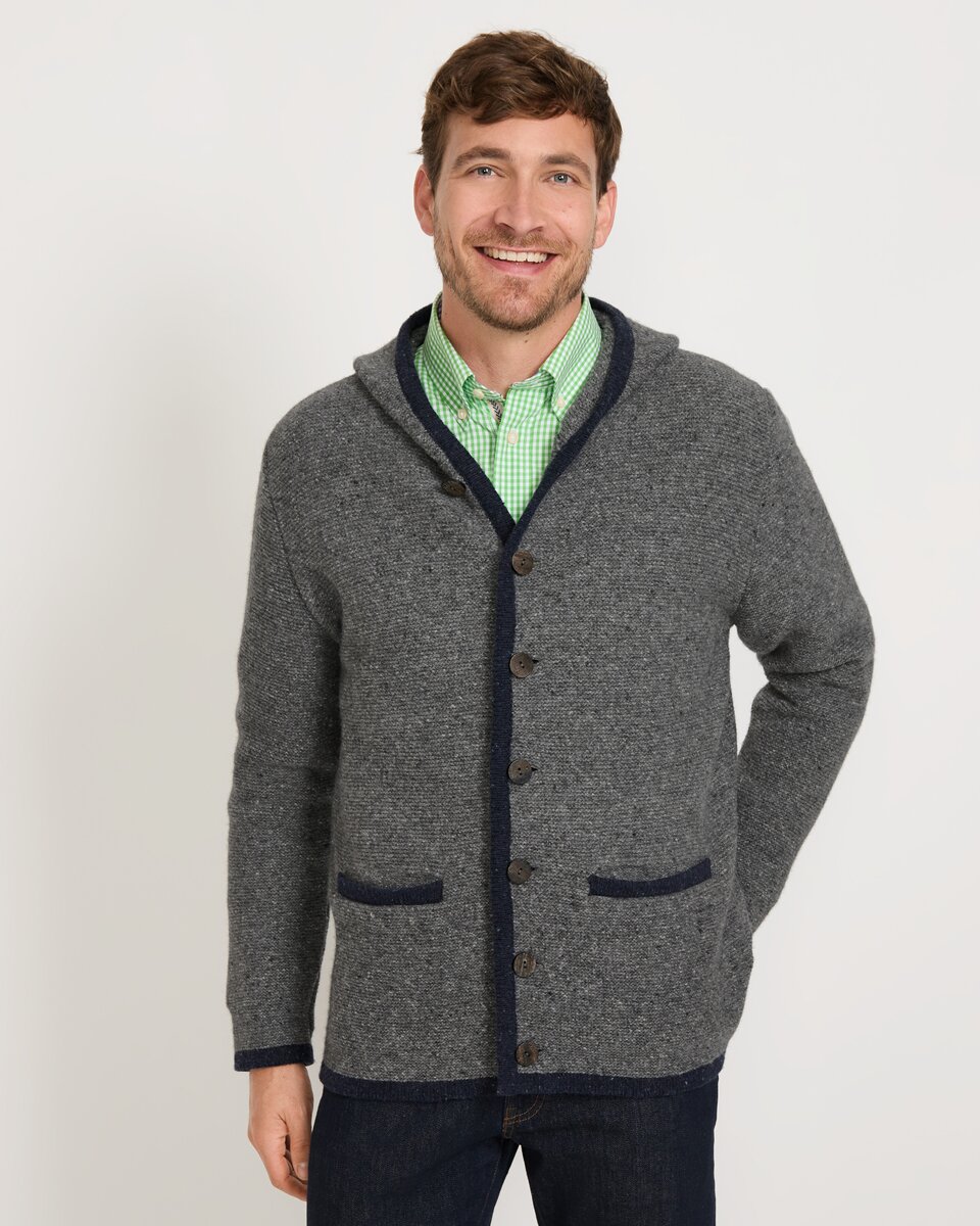 Reitmayer Cardigan with hood (Grey melange)