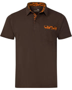 Parforce polo shirt forest animal detail (Brown/Orange)