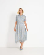 Highmoor Shirt dress with daisies (Light Blue)