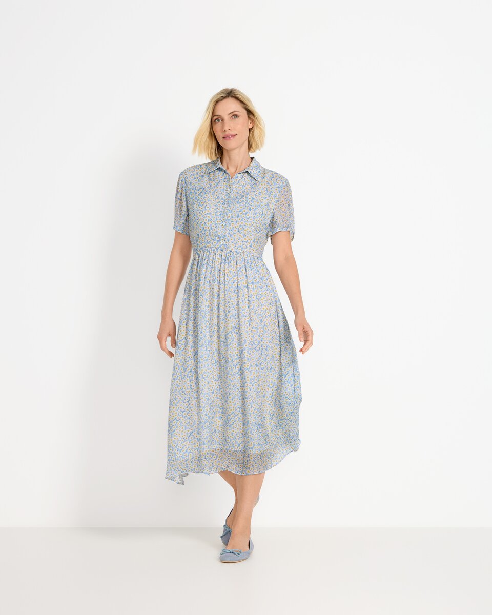 Highmoor Shirt dress with daisies (Light Blue)